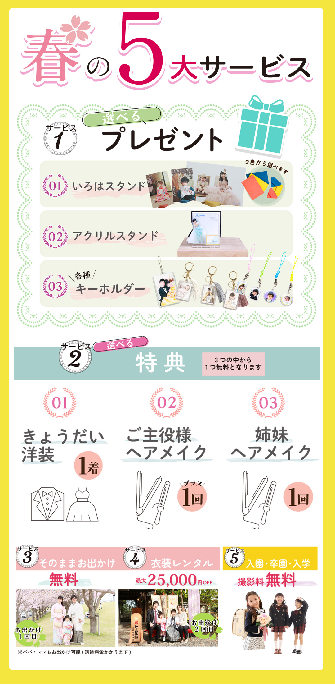 春の5大サービス