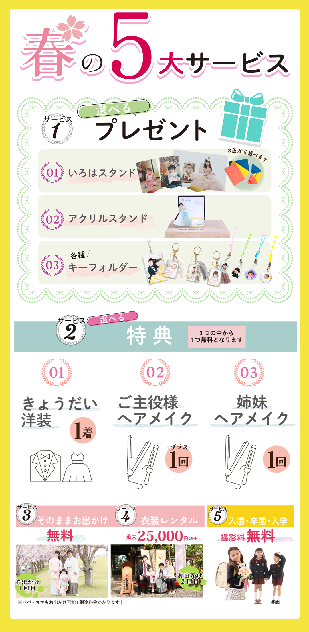 春の5大サービス